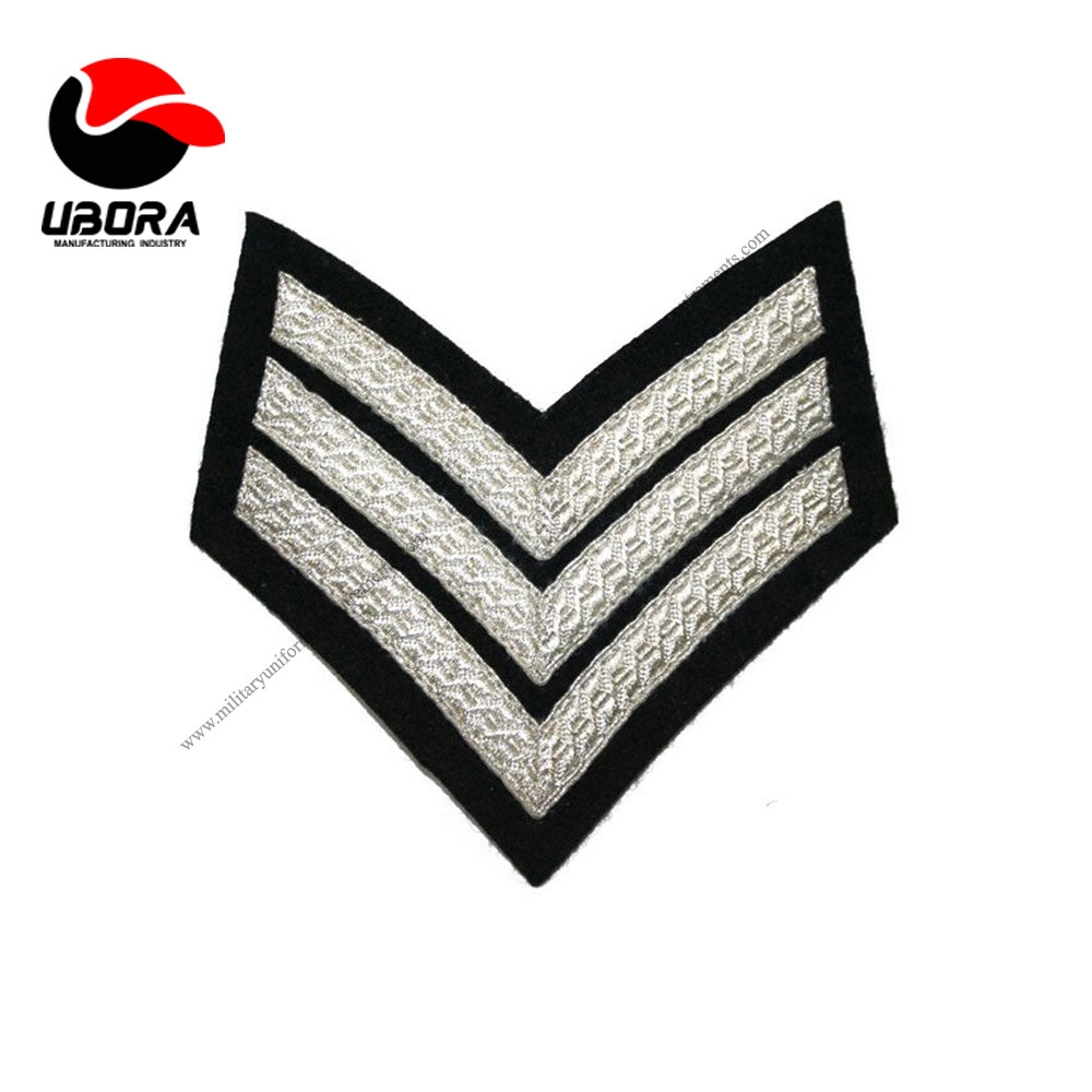 chevron Grade Insignia Royal Fusilier Staff Sargent Ranksilver color customized best quality